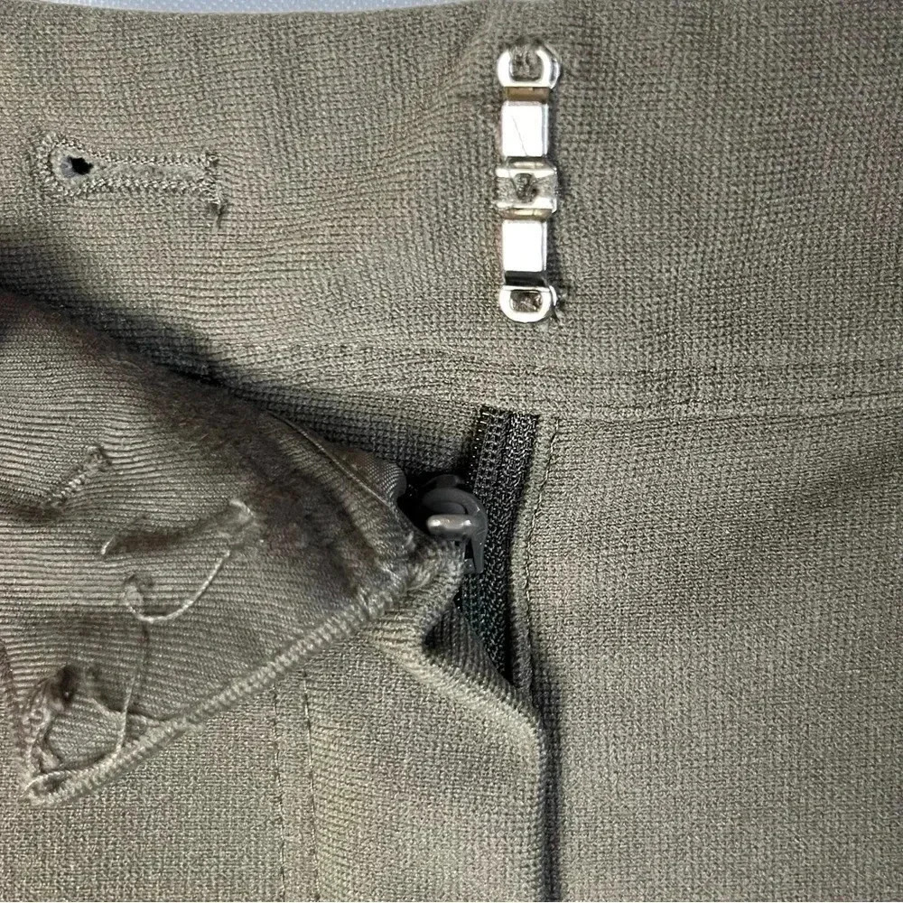 Chatelaine Voyage Dark Brown Moto Skinny Leg Pants 8 - Picture 4 of 4